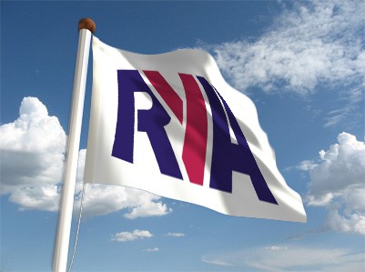 RYA flag waving in wind