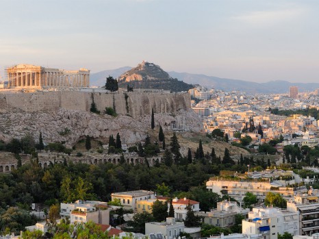 The Acropolis in Athens, Greece.