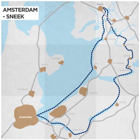 Route-Sneek-naar-Amsterdam-Eng