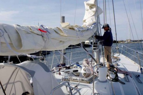 working with the sail